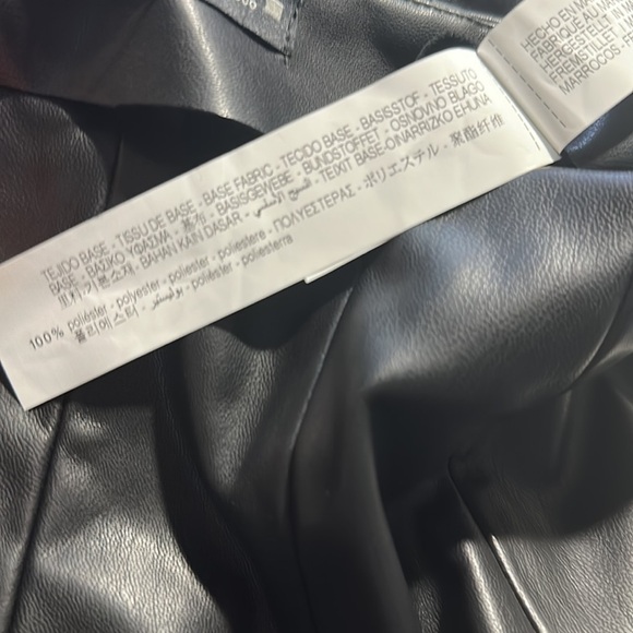 NWT. Zara Black Faux Leather Mini Skirt. Size S. - Picture 10 of 11